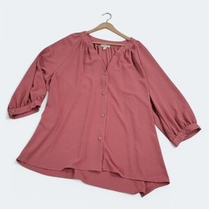 Como Blue Mauve Women's Top Size 3X